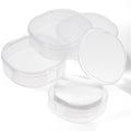 QfwdfcTrenz 4Pcs Plastic Cotton Square Holder Cosmetic Cotton Pads Holder Travel Portable Travel and Sealed for Makeup Remover Cottons Ball, White