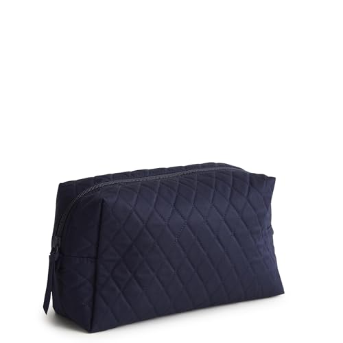 Vera Bradley Premium Cotton Large Cosmetic Makeup Bag - color: Peacoat