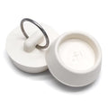 Bonsicoky Rubber Drain Stopper, 1-1/8 to 1-1/4 Inch, White, 2 Pcs | Bathtub Drain Plug, Hanging Ring, For Kitchen and Bathroom, Bathroom Sink Stopper - size: 1-1/8 Inch to 1-1/4 Inch