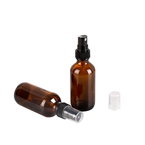 NOOEEISS Amber Glass Small Spray Bottle 2 oz 48 Packs,Fine Mist Sprayer Small Clear Bottles,Refillable Containers mini spray bottles for Cleaning Solutions and Skin Care (Amber 48pcs) - color: Amber, size: 48Pack