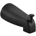 Slip Fit Tub Spout with Pull-Up Diverter for 1/2 inch Copper Tube, Matte Black - color: Matte Black