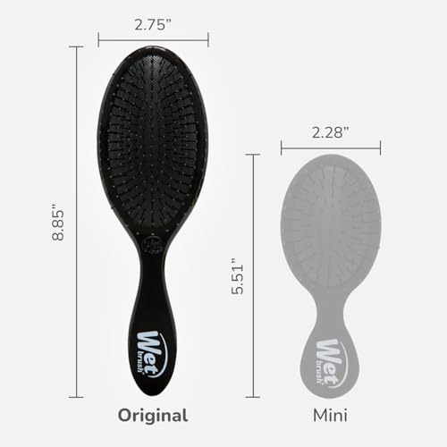Wet Brush Original Detangler, IntelliFlex Bristles, Black | Ultra Soft IntelliFlex Bristles Gently Separate Knots with Ease, Minimises Hair Damage and Breakage, For All Hair Types - color: Black, size: 1 Count (Pack of 1)