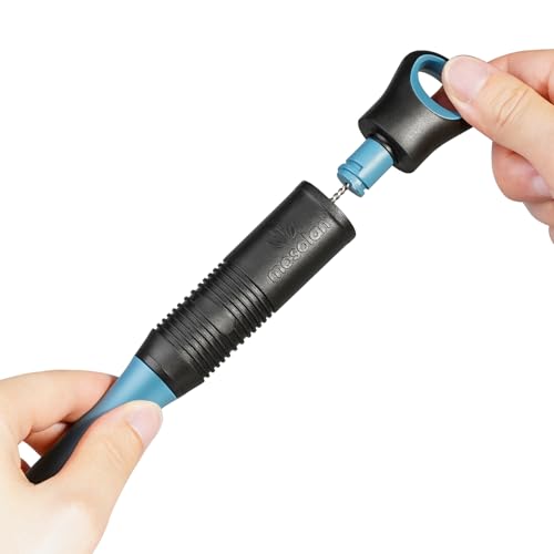 MOSOLAN 2-in-1 Water Bottle Brush and Straw Cleaner Brush, Long Handle Scrub Brush with Replaceable Head for Water Bottles, Glasswares, Mugs, Flasks, Tumblers and Kitchen Sink, Smokey Blue, 1 Pack - color: Smokey Blue, size: 1 Count (Pack of 1)