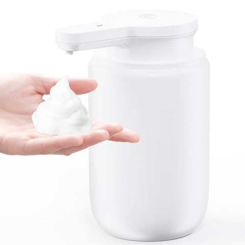 Automatic Soap Dispenser Touchless Foaming: Soap Dispenser Rechargeable for Bathroom - color: White1