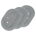 uxcell 3Pcs Small Soap Dish, Silicone Bathroom Soap Holder Oval Shape Bar Soap Dish Self-Draining Soap Tray with Holes for Shower, Bathroom, Kitchen, Counter Top (Grey) - color: Gray
