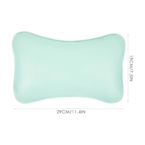 Ipetboom Bathtub Pillow for Head and Neck,3D Mesh Bath Cushion with Suction Cups, 11.4x7.5 in Non Slip Washable Spa Support for Tub Relaxing, Shower Room, Hotel and Home Soaking