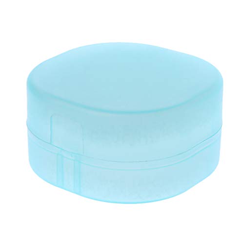 Portable Soap Box Container Round Leak Resistant Sponge for Case Travel Bathroom Soap Dish Shower Bar Soap Draining Tray Drain Holder Cover Bathroom Sink Ceramic Mount Marble Set Cup
