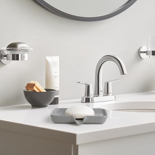 Soap Dish, Ceramic Bar Soap Holder with Self Draining Design, Gray Soap Dish with Drainage for Bathroom Sink, Shower, or Kitchen Countertop – ANTIS'S HOME