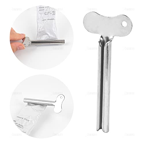 AUEAR Stainless Steel Toothpaste Squeezer Tube Key Silver for Home Hair Dye (Set of 10)