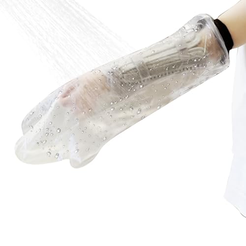 Cast Covers for Shower Arm, Waterproof Cast Cover, Cast Cover for Swimming, Cast Protector for Shower Arm Adult, Elbow, Hand, Elbow (Diameter - 6.3") - color: Half Arm, style: Soft Black
