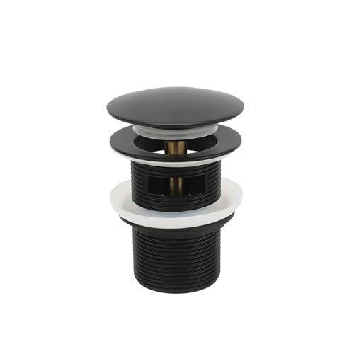 Matte Black Freestanding Bathtub Drain Stopper, Suitable for Most Bathtubs, Compatible with Drain Rough-in Kit - color: Matte Black