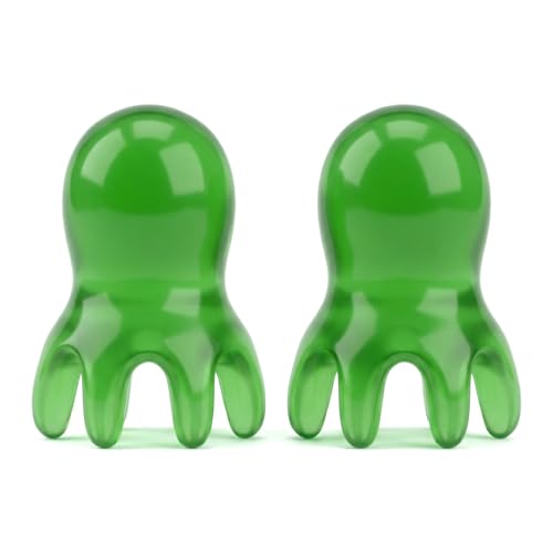 NIIIYTYB 2 PCS Head Scratcher Scalp Scraper Massager Spa Tools for Deep Relaxation at Home Spa Essentials Hair Hammer Tapping Green - color: Green