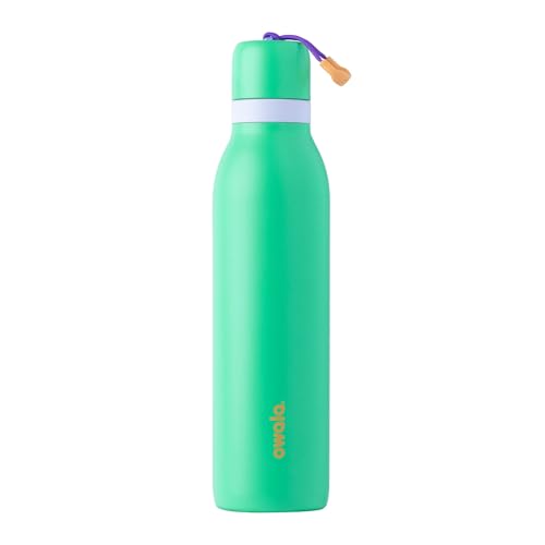 Owala FreeSip Twist Insulated Stainless Steel Water Bottle with Straw for Sports and Travel, BPA-Free, 24-oz, Sweet Pea - color: Sweet Pea, size: 24 Ounces