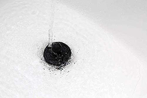 StopShroom Tub 2 Pack Universal Stopper for Bathtub and Bathroom Sink Drains, Black, 6-Pack