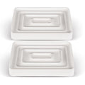 2 Pack Diatomite Soap Trays, Fast Drying Stone Soap Dishes, Natural Diatomaceous Earth Soap Holders, Quick-Dry Rectangular Soap Savers for Bath & Kitchen, White - color: White/Square, size: 2-Pack