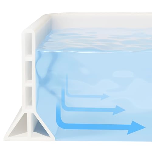 3.8'' High Shower Threshold Water Dam Collapsible 70IN Shower Water Splash Guard for Shower Water Blocker for Wet and Dry Separation Bathroom and Kitchen (70 Inch) - size: 70 Inch