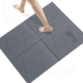 Extra Large Stone Bath Mat for Bathroom,31.5" x 23.6" Quick-Drying Diatomite Stone Shower Mat,Spliceable Design Instant Dry Technology Bath Mats Non-Slip Easy to Clean(Geometry Dark Gray) - color: Geometry Dark Gray