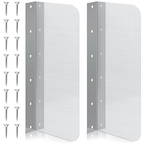 Therwen 2 Pcs Stainless Steel Side Splash Guard for Sink 15 x 6 Inch Wall Mount Guard with Screws Commercial Restaurant Hand Sink and Compartment Prep Sink Kitchen Sink Splash Protector Supply - size: 15 x 6 Inch