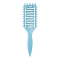 Curl Defining Brush for Curly Hair, Vented Detangling Hair Brush for Wet and Dry Styling, Curved Brush for Shaping and Smoothing Curl Clumps, Lightweight Hair Brush （Blue） - color: Blue