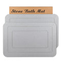 2 Pack Stone Bath Mat, Diatomaceous Earth Shower Mat, Non-Slip Super Absorbent Quick Drying Bathroom Kitchen Floor Mat (Pale Gray, 24x15) - color: Pale Gray Rectangle