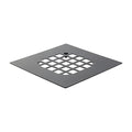 Danco 11034 Snap Strainer & Drain Cover Shower Strainer, Chrome - color: Matte Black, size: Square [Pack of 1], style: Shower