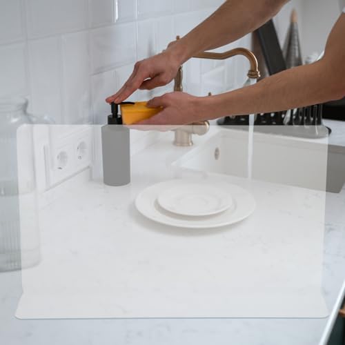 Alipis Shower Tub Water Splash Guard Splashproof Baffle for Bathroom Water Control Plastic Splash Guard for Bathtub Use Tub Protector for Splashing 11.81 X 7.00 X 1.96 in