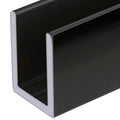 Brixwell SDCD38GM-CCP4 Gun Metal 3/8" Fixed Panel Shower Door Deep U-Channel - 4 inch Sample - color: Gun Metal, size: 4 Inch - Sample