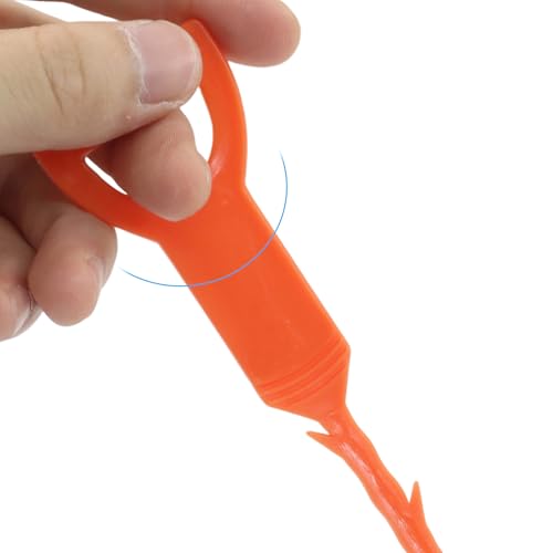 3 Pack 20 Inch Drain Clog Remover Snakes Orange | Hair Cleaning Tool Effective Drain Snake Auger Tool for Sink, Shower, Bathtub, and Toilet - color: Orange