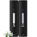 2 Chamber Shampoo and Conditioner Dispenser, No Drill - Wall Mounted Shower Soap Dispenser, Refillable Body Wash Dispenser Set 2, 800ML Capacity, for Bathroom & Hotel, Black - color: Black Set of 2