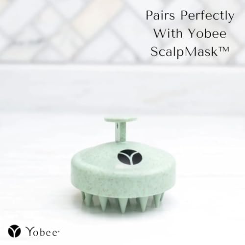 Yobee Scalp & Head Massager | with Soft Silicone Bristles | Removes Dandruff & Promotes Hair Growth, Exfoliator & Stress Relief Scalp Scrubber for All Hair Types