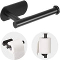 JOPOFI Toilet Paper Holder - Adhesive Toilet Paper Holder - Matte Black | Toilet Paper Holder Wall Mount for Bathroom,Stainless Steel Command Strip Toilet Paper Roll Holder Stick On Wall,No Drilling - color: Matte Black, size: 1pcs