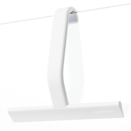dancemoon JustHang Shower Squeegee for Glass Doors, All-One-Piece Award-Winning Silicone Squeegee with Built-in Hook for Bathroom, Window, Mirror, Tile Wall,Car, Streak-Free Cleaner Tool,10-Inch White - color: Classic White, size: 10 Inches