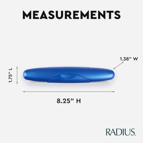 RADIUS Toothbrush Travel Case for Standard Brush, BPA-Free Recycled Plastic, Portable for Bathroom, School, Home, Camping (White, 8.25H - 1.38W - 1.75L (in)) - color: White