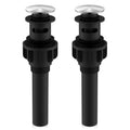 KENES 2 Pack Bathroom Sink Drain Stopper Pop up Sink Drain with Overflow, Brushed Nickel Lavatory Bathroom Vanity Sink Drain Assembly, Built-in Anti-Clogging Strainer - color: Brushed Nickel X 2, size: Big Pop up Cap (With Overflow)
