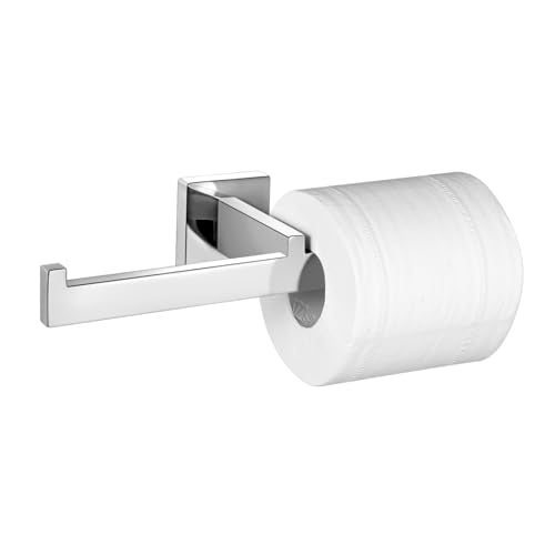 Double Toilet Paper Holder Wall Mount, SUS304 Stainless Steel 2 in 1 Square Dual Tissue Rolls Holder for Bathroom, Commercial Toilet Paper Holder for Office, Hotel Holding Mega Rolls Polished Chrome - color: Polished Chrome
