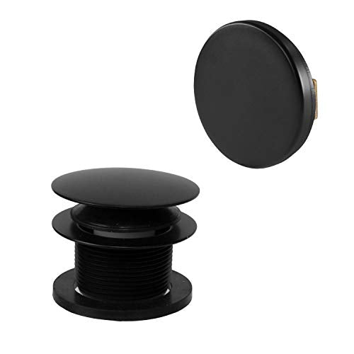 Westbrass Mushroom Tip-Toe Tub Trim Set with Floating Faceplate, Matte Black, D398RK-62 - color: Matte Black, size: 1 Pack