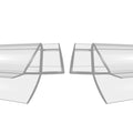 2-Pack Shower Door Bottom Seal (3/8'' X 39'') Glass Shower Door Seal Strip with Drip Rail Frameless Shower Door Sweep can Covers up to 13mm Gap - size: 3/8''(10mm)-13mm