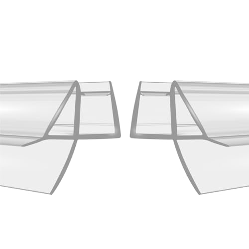 2-Pack Shower Door Bottom Seal (3/8'' X 39'') Glass Shower Door Seal Strip with Drip Rail Frameless Shower Door Sweep can Covers up to 13mm Gap - size: 3/8''(10mm)-13mm