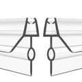 2-Pack Frameless Shower Door Bottom Seal (3/8'' X 39'') Clear Glass Shower Door Seal Strip Shower Door Sweep can Covers up to 20mm Gap - Stop Leaks - size: Standard - 3/8 inch (10mm) - 20mm Gap