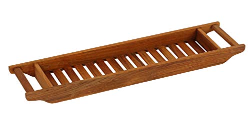 Bare Decor Vaske Natural Teak Wood Bathtub Caddy, 33" Wide