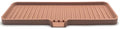 Silicone Soap Dish Tray and Sponge Holder with Drain Chute, Rectangular, Kitchen and Bathroom Sink Organizer (Mocha, 12"x4") - color: Mocha, size: (LG) 12"x4"