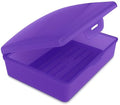 American Comb: Soap Box - Made in The USA - Travel Soapbox with Hinged Lid and Secure Latch Durable Storage Container - Purple - color: Purple