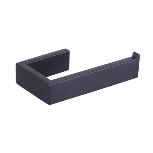 GERZWY Matte Black SUS 304 Stainless Steel Toilet Paper Holder Bathroom Paper Towel Dispenser Tissue Roll Hanger Wall Mounted HG1718-BK - color: Black