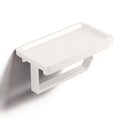 Cream White Toilet Paper Holder with Shelf, Premium Thicken Aluminum Alloy, Self Adhesive Toilet Tissue Roll Holder Wall Mount for Bathroom, Washroom, Kitchen, RV with Cell Phone Storage - color: Cream White