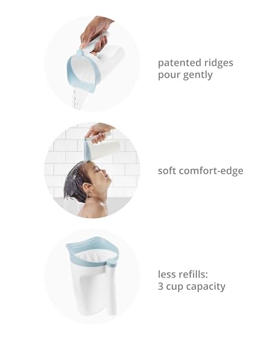 Skip Hop Baby Bath Rinse Cup Wave Tear Free Waterfall Rinser White - style: Wave Rinser