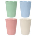 uxcell 4 Pcs Simple Toothbrush Cup, 3.3 x 3.3 x 4.2 Dishwasher Safe Bathroom Tumbler Reusable Plastic Cup Set for Storing Toothpaste Combs, Light Green/Light Pink/Light Blue/Beige - color: Light Green/Light Pink/Light Blue/Beige