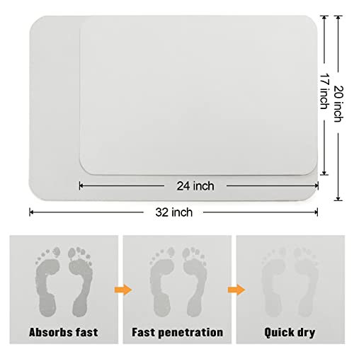 MitoVilla Grey Marble Bathroom Rug, Modern Abstract Non Slip, Absorbent Shower Floor Mat, Washable Carpet Floor Mat, 17" x 24" - color: Marble04 - Grey, size: 17" x 24"