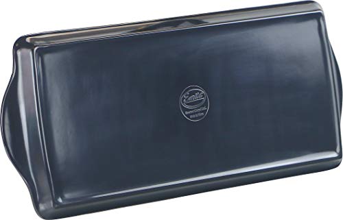 Reston Lloyd Melamine Plastic Tidbit Tray, BPA-Free, Food Safe, Multipurpose Platter Serving Tray, Bathroom/Table Organizer, Charcoal - color: Charcoal, size: 14.7" x 6.5" x 0.8"