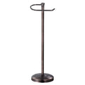 Bronze Toilet Paper Holder Free Standing, 25" H 304 Stainless Steel Toilet Paper Stand for Bathroom，Weighted Base Floor Tissue Roll Holder,Toilet Roll Stand - color: Bronze