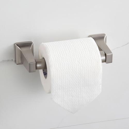4 Pieces Bathroom Hardware Accessories Set, Stainless Steel 24 inch Towel Bar, Towel Rack, Robe Hook, Toilet Paper Holder for Bathroom Wall Mounted (Brushed Nickel) - color: Brushed Nickel